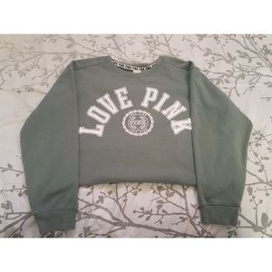 Love Pink Olive Crewneck